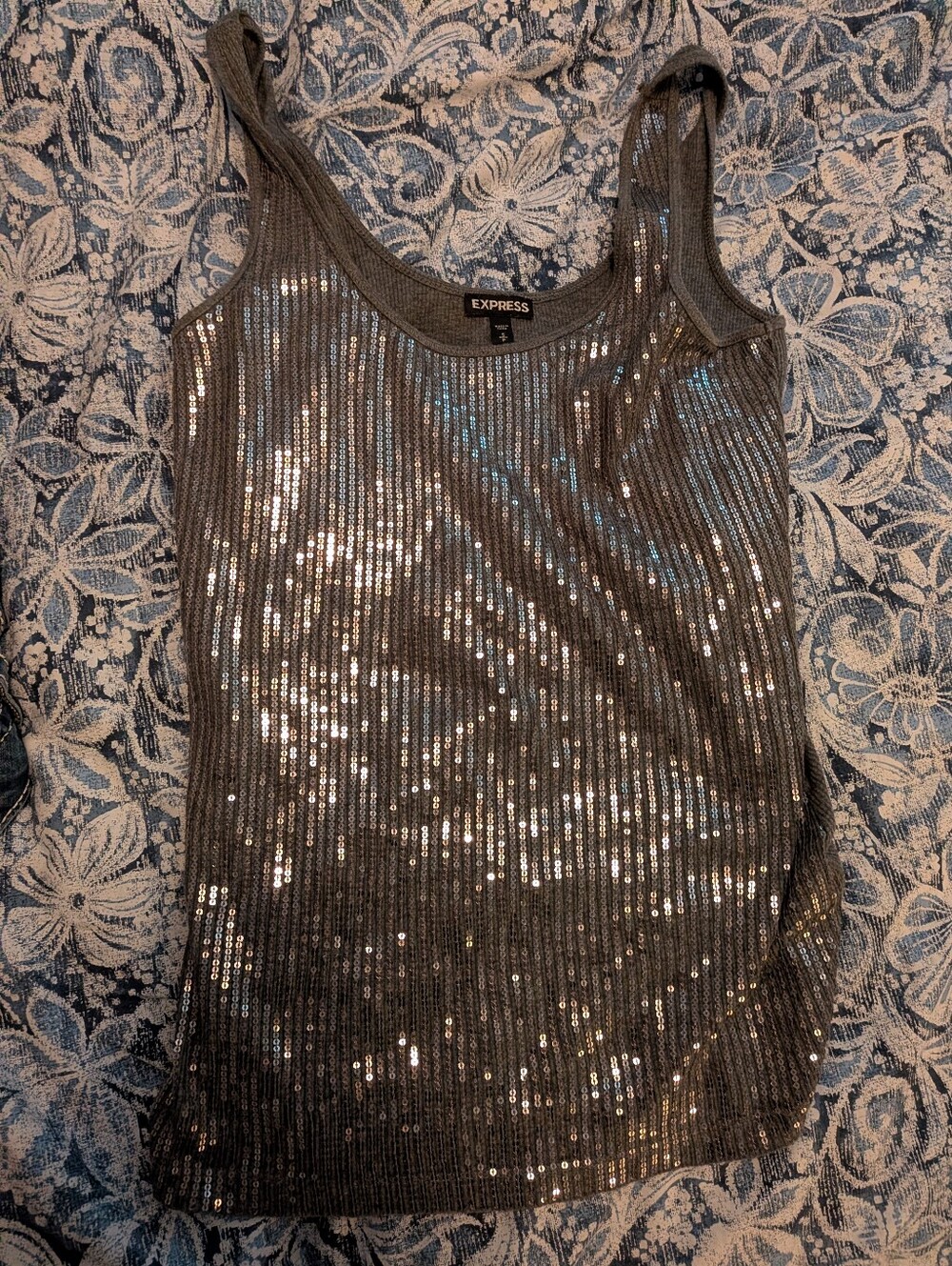 Vintage Y2K Express Sequin Tank